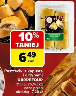 Carrefour Paszteciki z kapustą i grzybami Carrefour Extra oferta