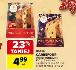 Carrefour Babka mini panettone z kawałkami czekolady Carrefour Extra oferta