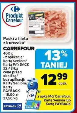 Carrefour Filet z piersi kurczaka paski Carrefour oferta