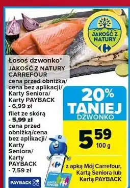 Carrefour Łosoś filet ze skórą Jakość Z Natury Carrefour oferta