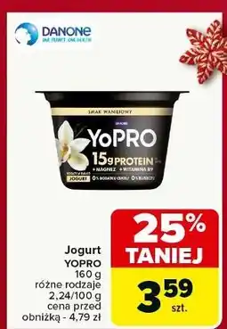 Carrefour Jogurt proteinowy wanilia Danone Yopro oferta