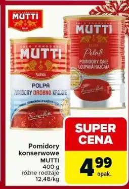 Carrefour Pomidory całe bez skórki pelati Mutti oferta