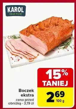 Carrefour Boczek ekstra paski Karol oferta