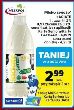 Carrefour Mleko 2% Łaciate oferta
