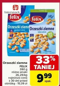 Carrefour Orzeszki ziemne bez soli Felix oferta