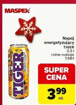 Carrefour Napój mango bomb Tiger Energy Drink oferta