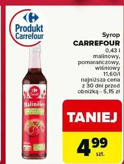 Carrefour Syrop wiśniowy Carrefour Classic oferta