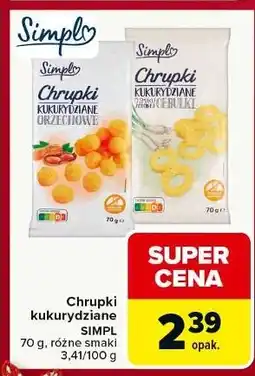 Carrefour Chrupki kukurydziane cebulka Simpl oferta