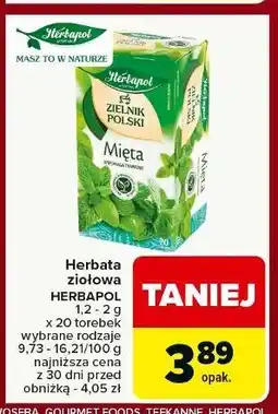 Carrefour Herbatka mięta Herbapol Zielnik Polski oferta
