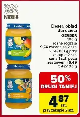 Carrefour Deser, obiad dla dzieci Gerber oferta