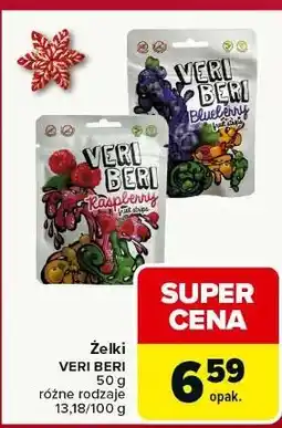 Carrefour Żelki bezglutenowe jagoda Veri Beri oferta