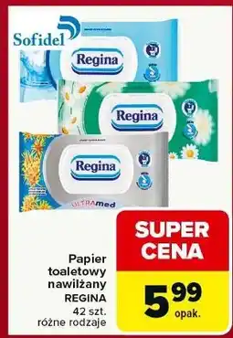 Carrefour Papier toaletowy nawilżany ultra med Regina oferta