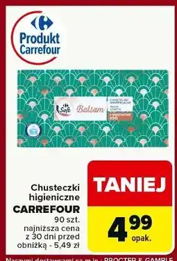 Carrefour Chusteczki uniwersalne balsam Carrefour Soft oferta