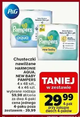 Carrefour Chusteczki nawilżane new baby Pampers Harmonie oferta