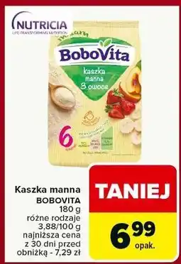 Carrefour Kaszka manna 3 owoce Bobovita oferta