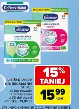 Carrefour Listki piorące magic leaves uniwersalne Dr. Beckmann oferta