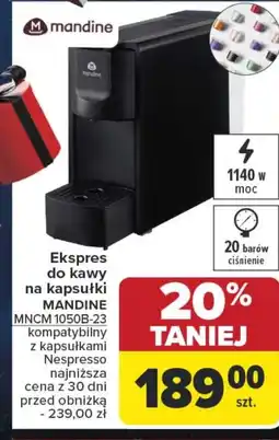 Carrefour Ekspres do kawy Mandine oferta