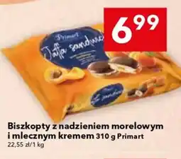 Lewiatan Biszkopty z nadzieniem morelowym i mlecznym kremem Primart oferta