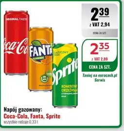 Eurocash Napój gazowany: Coca-Cola, Fanta, Sprite oferta