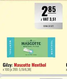 Eurocash Gilzy Mascotte Menthol oferta