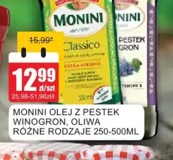Bingo MONINI OLEJ Z PESTEK WINOGRON, OLIWA oferta