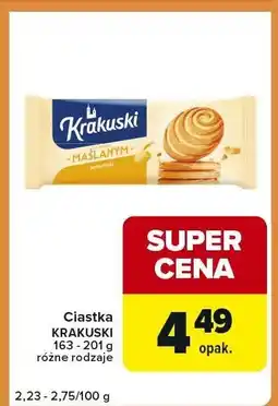 Carrefour Express Ciastka KRAKUSKI maślankowe różne rodzaje oferta