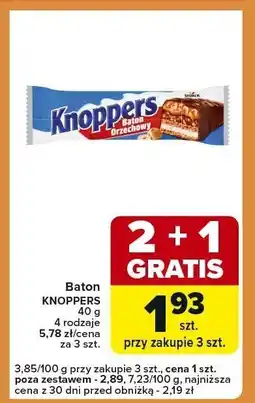 Carrefour Express Baton KNOPPERS 4 rodzaje oferta