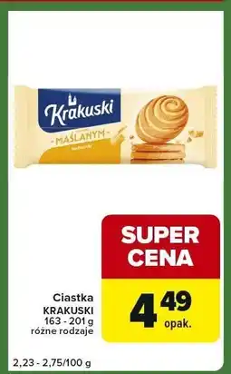 Carrefour Express Ciastka KRAKUSKI różne rodzaje oferta