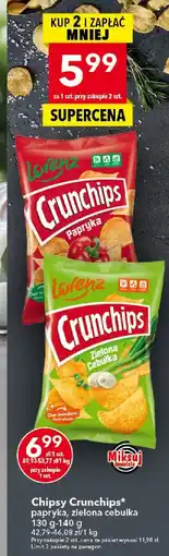 Lewiatan Chipsy Crunchips zielona cebulka 140 g Lorenz oferta