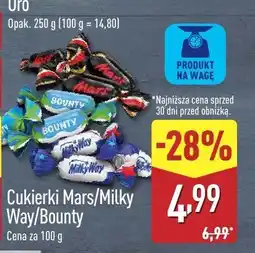 ALDI Cukierki Mars / Milky Way / Bounty Aldi oferta