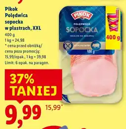Lidl Polędwica sopocka w plastrach XXL Pikok oferta