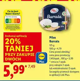 Lidl Burrata Pilos oferta