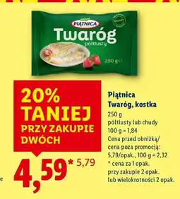 Lidl Twaróg kostka chudy Piątnica oferta