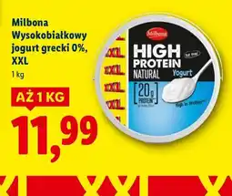 Lidl Wysokobiałkowy jogurt grecki 0% XXL Milbona oferta