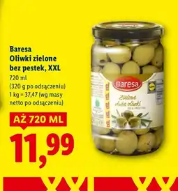 Lidl Oliwki zielone bez pestek Baresa XXL oferta