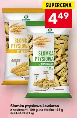 Lewiatan Słomka prysiowa Lewiatan z nasionami 100 g, na słodko 115 g oferta