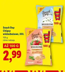 Lidl Chipsy wielozbożowe, XXL, różne rodzaje Snack Day oferta