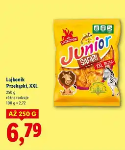 Lidl Przekąski, różne rodzaje Lajkonik oferta