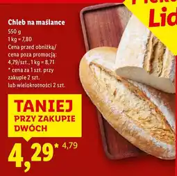Lidl Chleb na maślance 550 g Lidl oferta