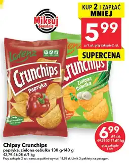 Lewiatan Chipsy Crunchips zielona cebulka oferta
