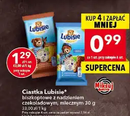Lewiatan Ciastka Lubisie biszkoptowe z nadzieniem czekoladowym, mlecznym 30 g oferta