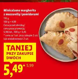 Lidl Minicalzone margherita z mozzarellą i pomidorami 110 g Lidl oferta