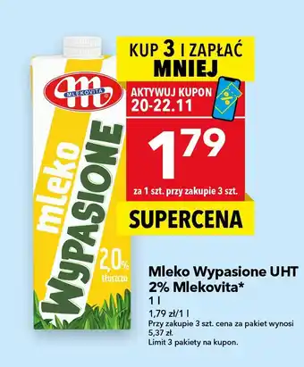 Mleko Wypasione UHT 2% Mlekovita 1l