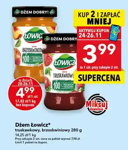 Lewiatan Dżem Łowicz truskawkowy, brzoskwiniowy 280 g oferta