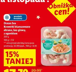 Lidl Krewetki blanszowane obrane, bez głowy, z ogonkiem Ocean Sea oferta