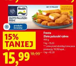 Lidl Złote paluszki rybne Frosta oferta