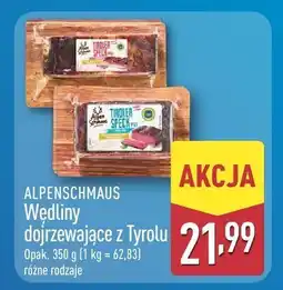 ALDI Wędliny dojrzewające z Tyrolu różne rodzaje Alpenschmaus oferta