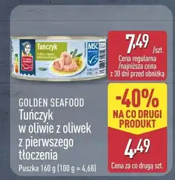 ALDI Tuńczyk w oliwie z oliwek z pierwszego tłoczenia Golden Seafood oferta