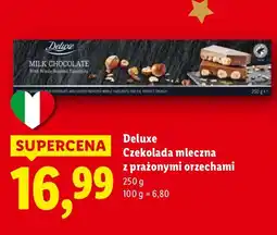 Lidl Czekolada mleczna z prażonymi orzechami Deluxe oferta