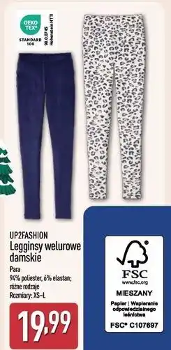 ALDI Legginsy welurowe xs-l Up2Fashion oferta